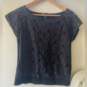 🆕MNG cute 100% cotton black top